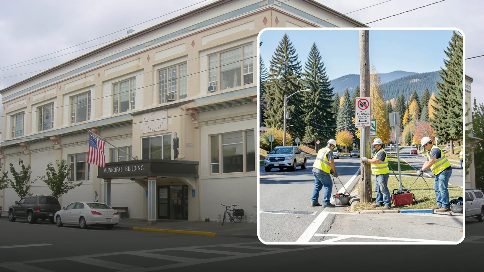 No Parking Sign Installation in Anacortes, Skagit County, WA - Installation of regulatory no-parking and restricted-parking signs to support enforcement and clear-zone access.