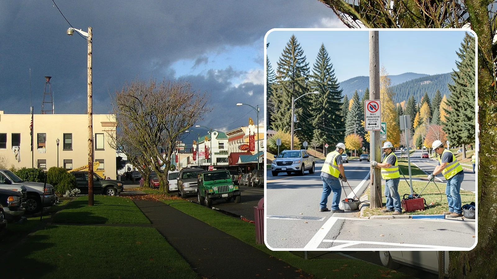 No Parking Sign Installation in Arlington, Snohomish County, WA - Installation of regulatory no-parking and restricted-parking signs to support enforcement and clear-zone access.