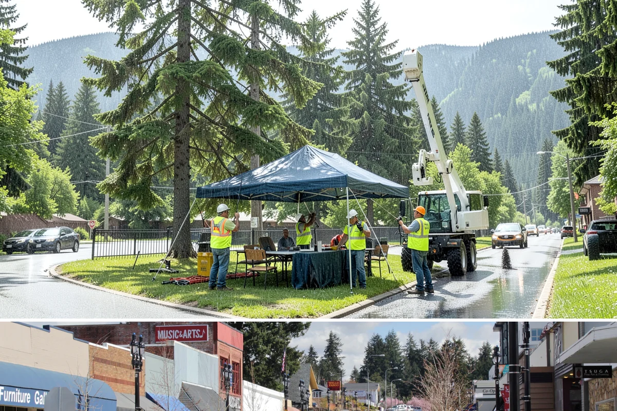 No Parking Sign Installation in Bothell, King County, WA - No-parking signage is installed year-round, with new-post foundation work favored during drier ground conditions.