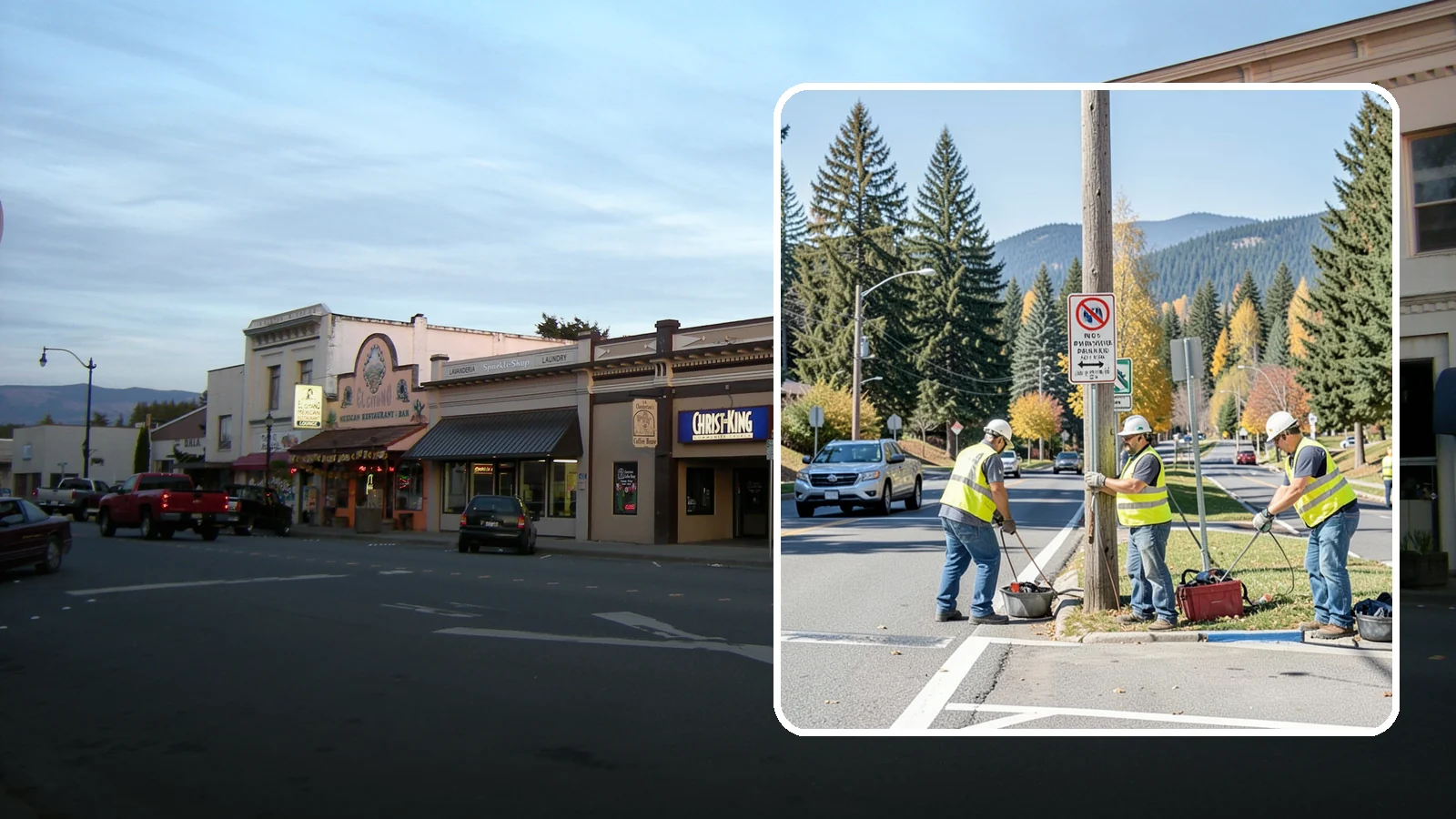 No Parking Sign Installation in Burlington, Skagit County, WA - Installation of regulatory no-parking and restricted-parking signs to support enforcement and clear-zone access.