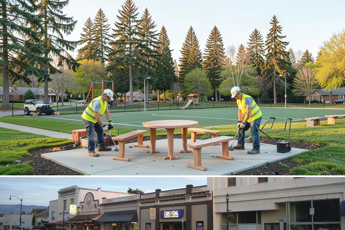 No Parking Sign Installation in Burlington, Skagit County, WA - No-parking signage is installed year-round, with new-post foundation work favored during drier ground conditions.