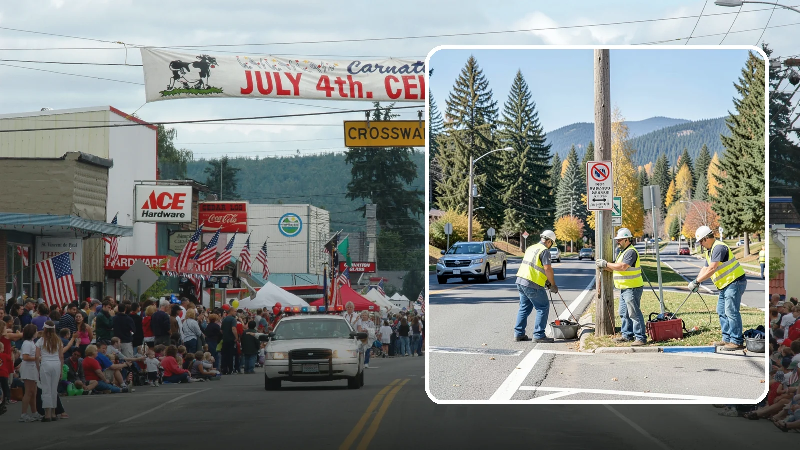 No Parking Sign Installation in Carnation, King County, WA - Installation of regulatory no-parking and restricted-parking signs to support enforcement and clear-zone access.