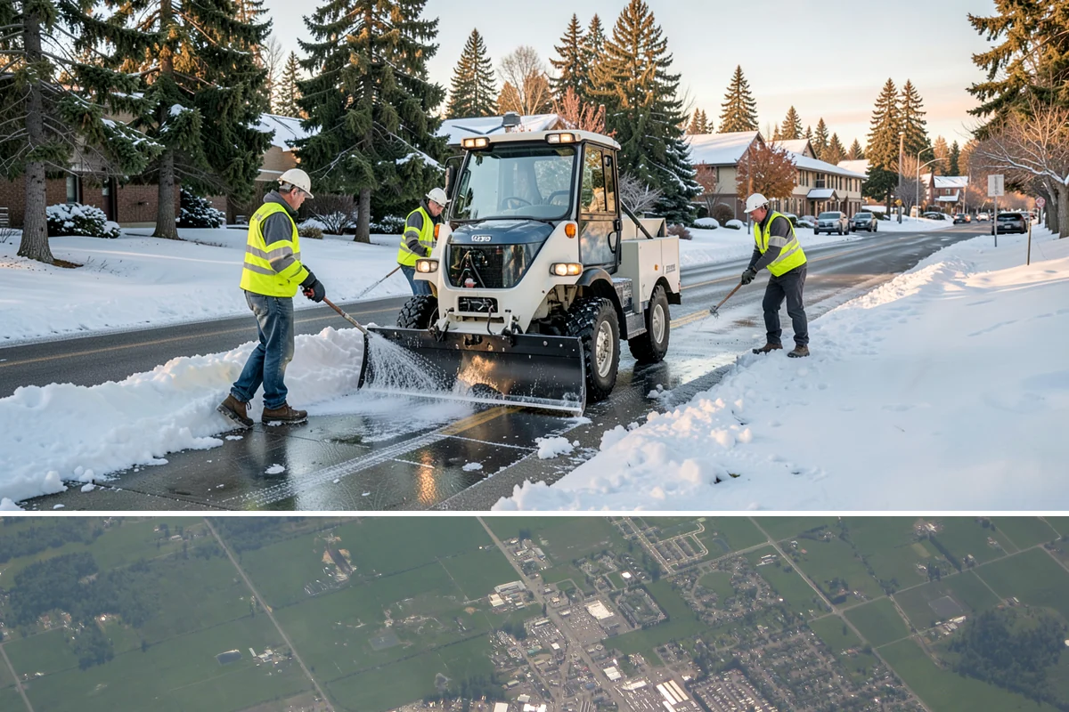 No Parking Sign Installation in Enumclaw, King County, WA - No-parking signage is installed year-round, with new-post foundation work favored during drier ground conditions.