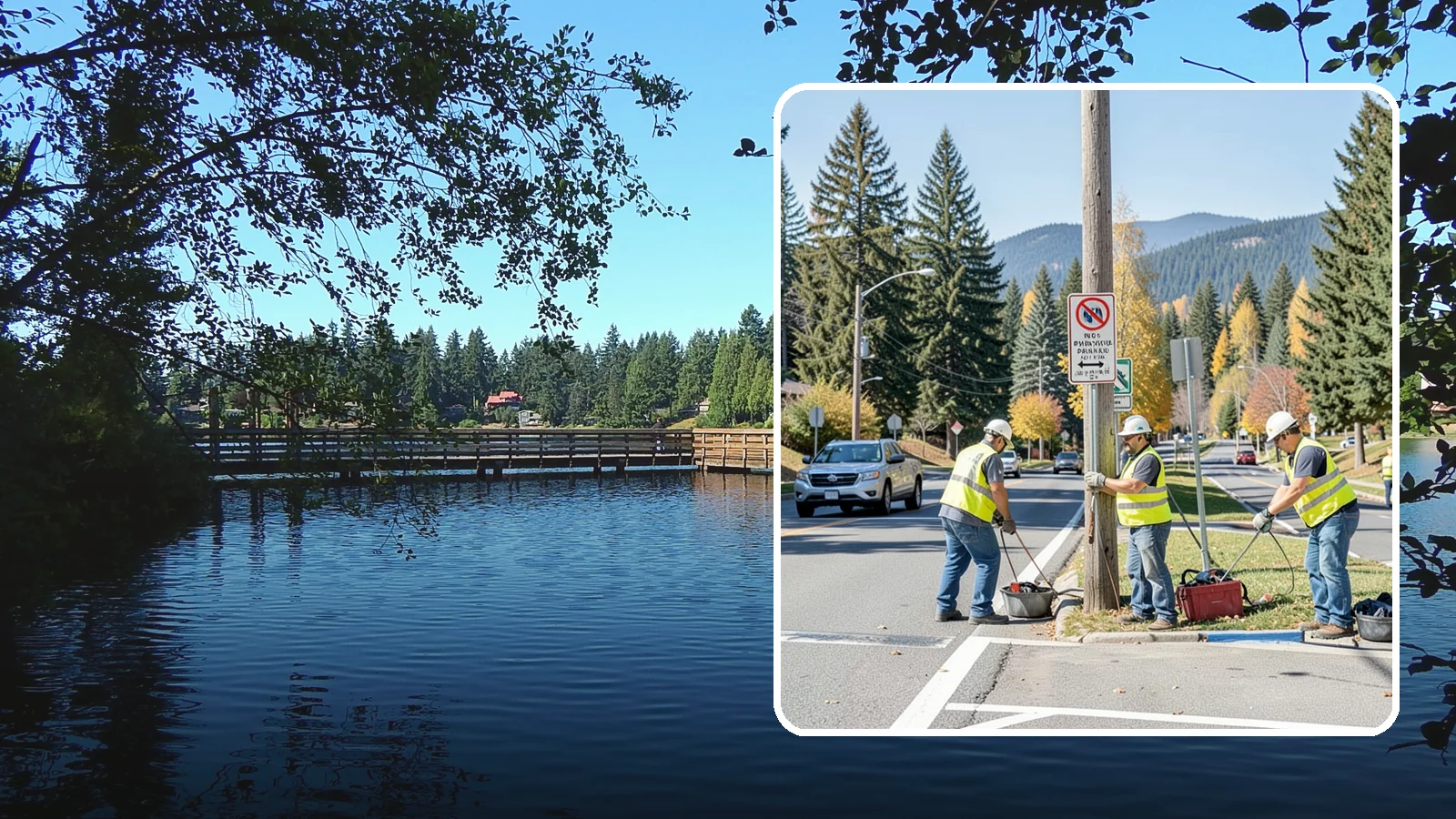 No Parking Sign Installation in Federal Way, King County, WA - Installation of regulatory no-parking and restricted-parking signs to support enforcement and clear-zone access.