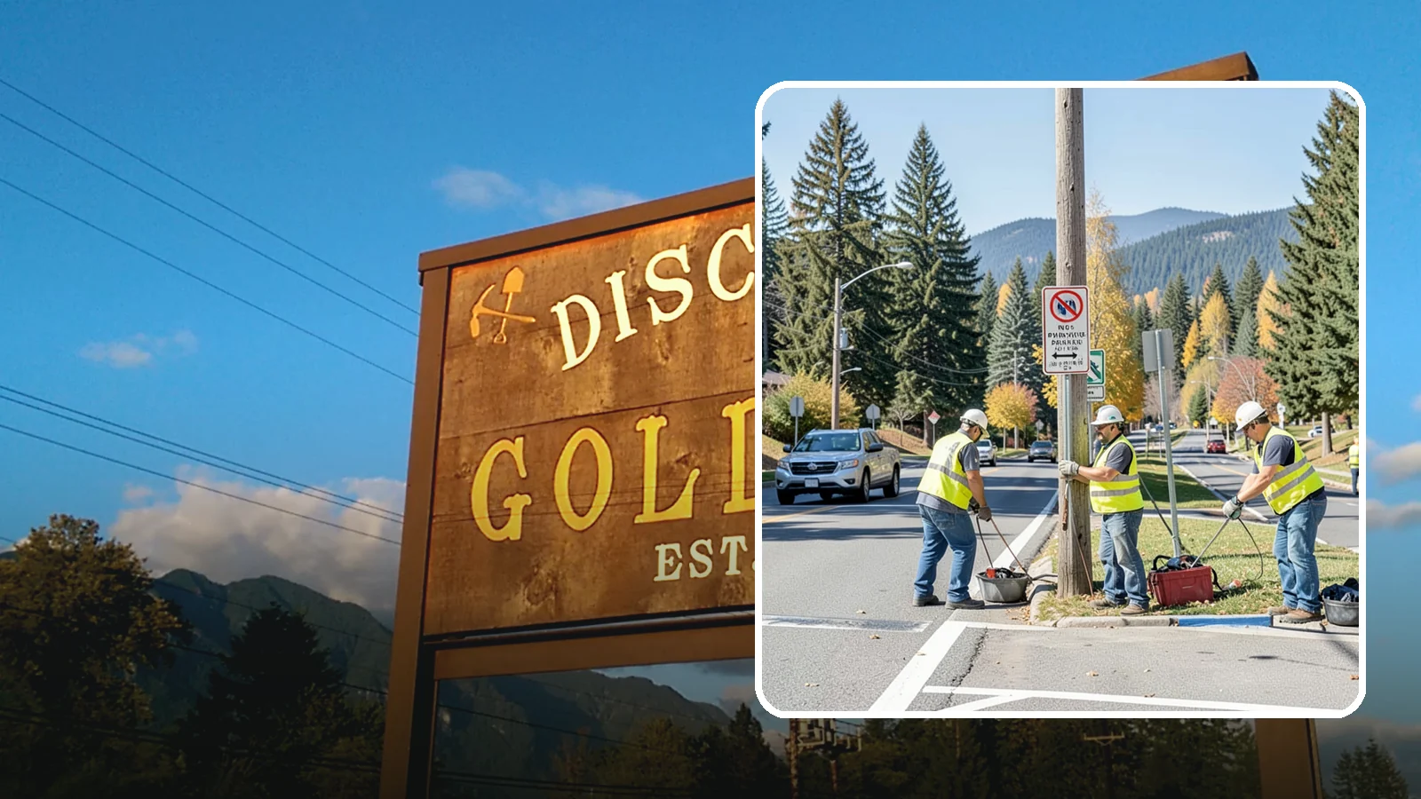 No Parking Sign Installation in Gold Bar, Snohomish County, WA - Installation of regulatory no-parking and restricted-parking signs to support enforcement and clear-zone access.