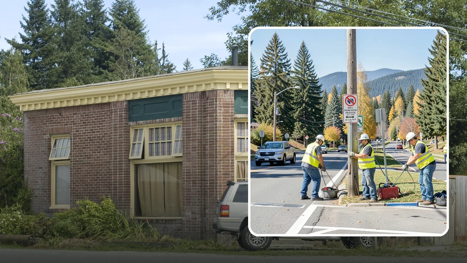 No Parking Sign Installation in Hamilton, Skagit County, WA - Installation of regulatory no-parking and restricted-parking signs to support enforcement and clear-zone access.