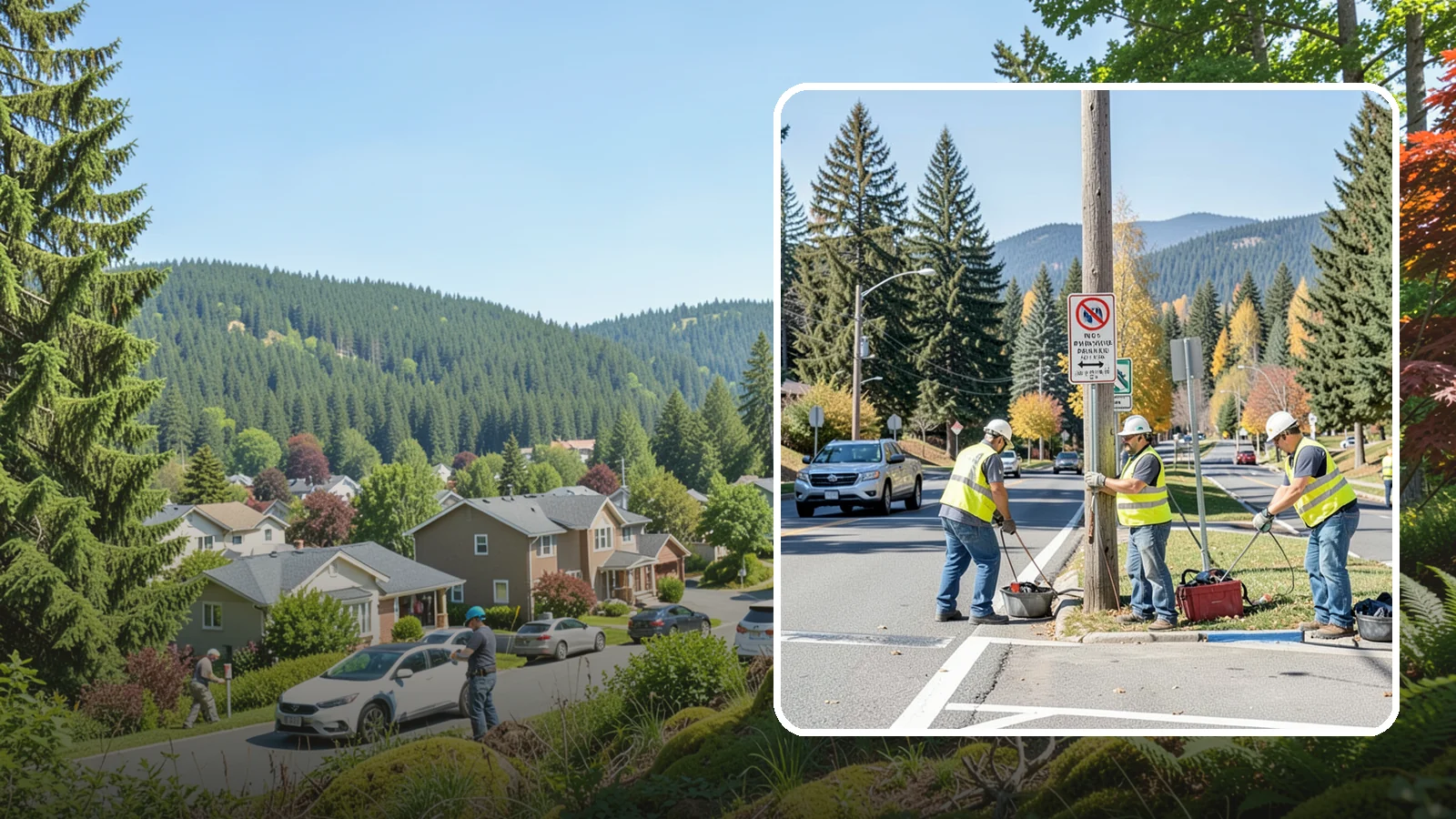 No Parking Sign Installation in Index, Snohomish County, WA - Installation of regulatory no-parking and restricted-parking signs to support enforcement and clear-zone access.