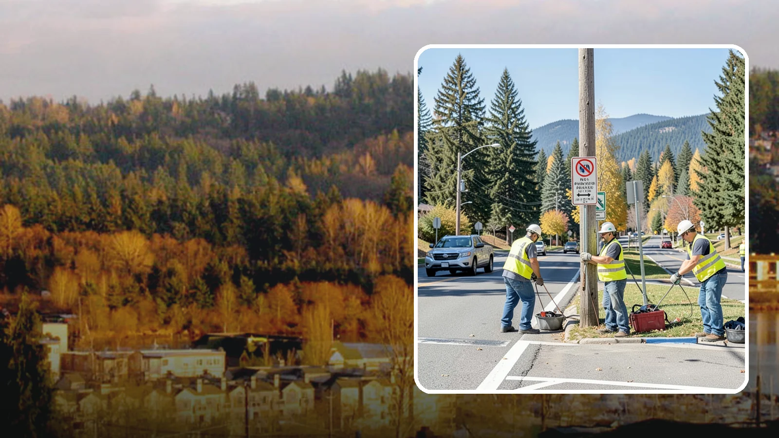 No Parking Sign Installation in Kenmore, King County, WA - Installation of regulatory no-parking and restricted-parking signs to support enforcement and clear-zone access.