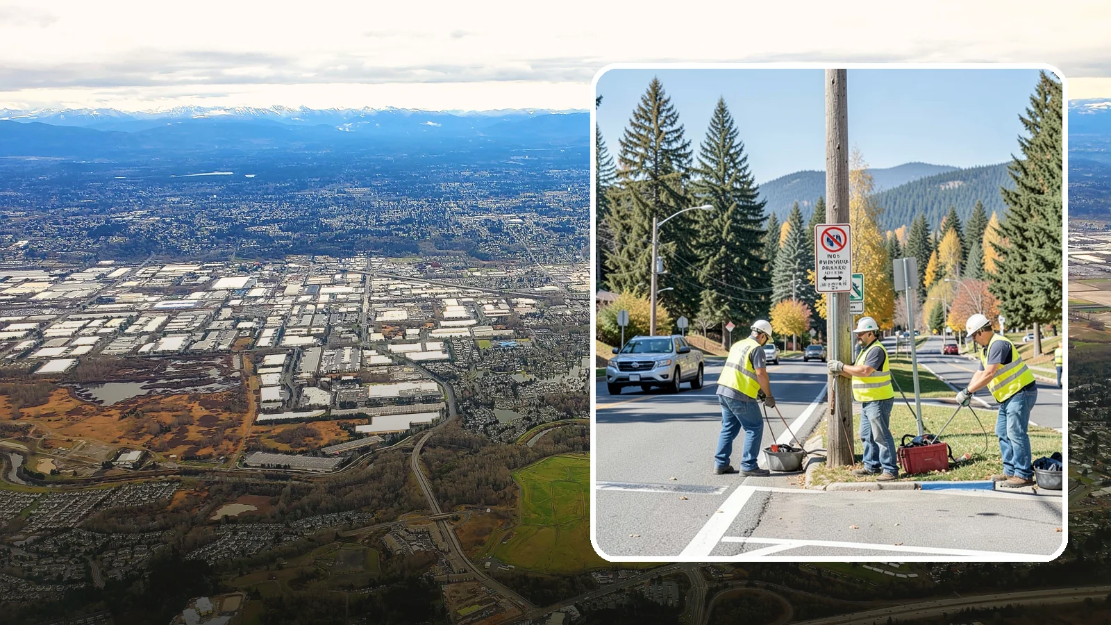 No Parking Sign Installation in Kent, King County, WA - Installation of regulatory no-parking and restricted-parking signs to support enforcement and clear-zone access.