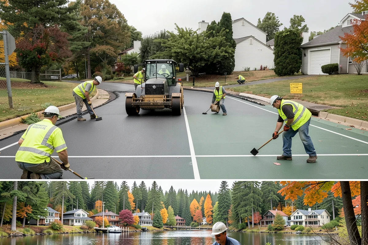 No Parking Sign Installation in La Conner, Skagit County, WA - No-parking signage is installed year-round, with new-post foundation work favored during drier ground conditions.