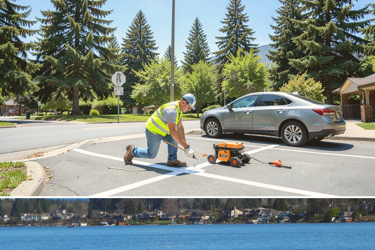 No Parking Sign Installation in Lake Stevens, Snohomish County, WA - No-parking signage is installed year-round, with new-post foundation work favored during drier ground conditions.