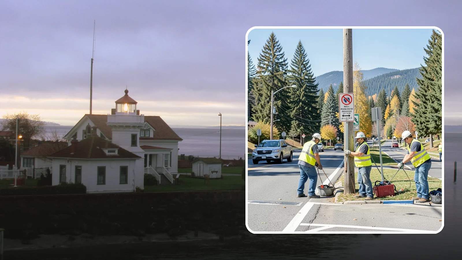 No Parking Sign Installation in Mukilteo, Snohomish County, WA - Installation of regulatory no-parking and restricted-parking signs to support enforcement and clear-zone access.