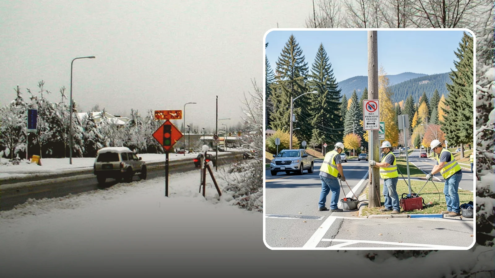 No Parking Sign Installation in Newcastle, King County, WA - Installation of regulatory no-parking and restricted-parking signs to support enforcement and clear-zone access.