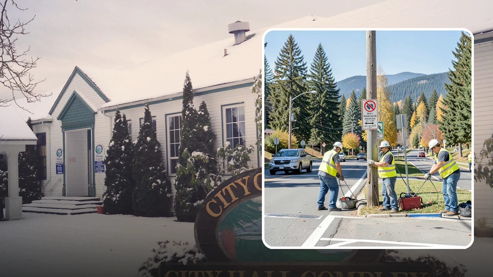 No Parking Sign Installation in Pacific, King County, WA - Installation of regulatory no-parking and restricted-parking signs to support enforcement and clear-zone access.