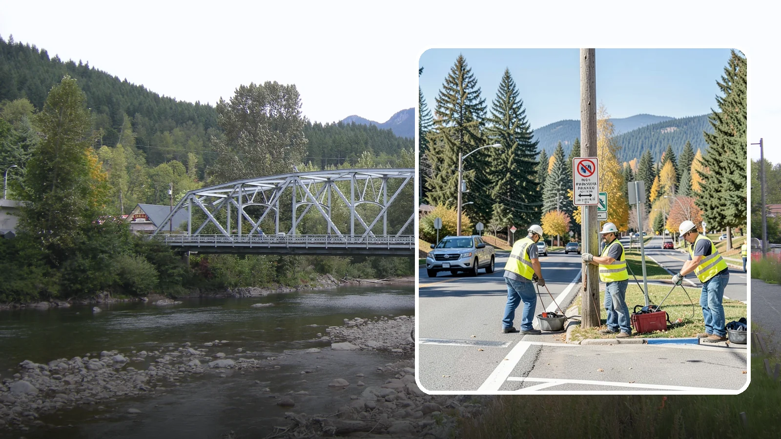 No Parking Sign Installation in Skykomish, King County, WA - Installation of regulatory no-parking and restricted-parking signs to support enforcement and clear-zone access.