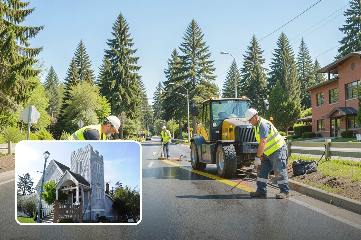 No Parking Sign Installation in Steilacoom, Pierce County, WA - Supports enforceable parking restrictions with correct signage