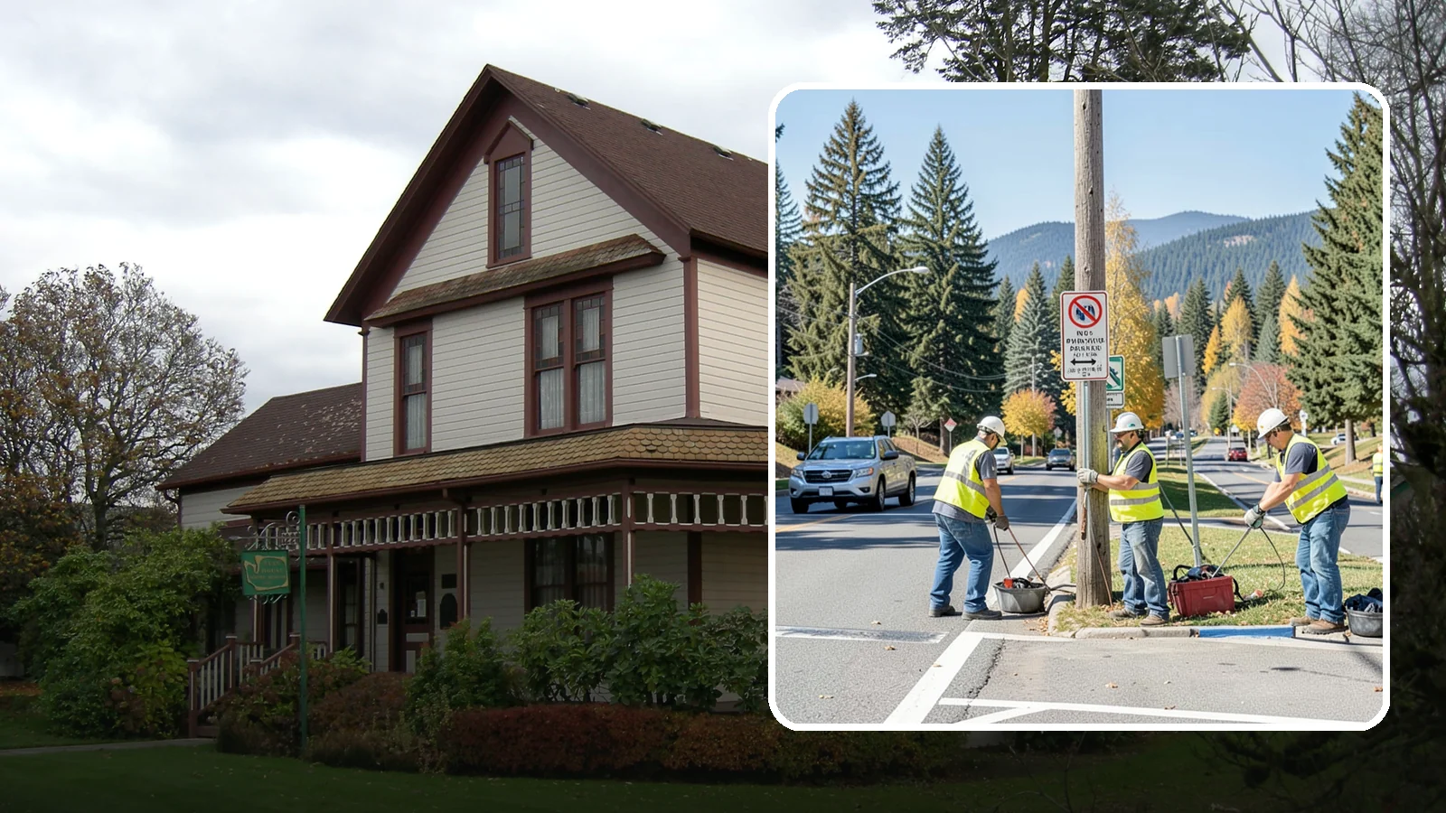No Parking Sign Installation in Sumner, Pierce County, WA - Installation of regulatory no-parking and restricted-parking signs to support enforcement and clear-zone access.