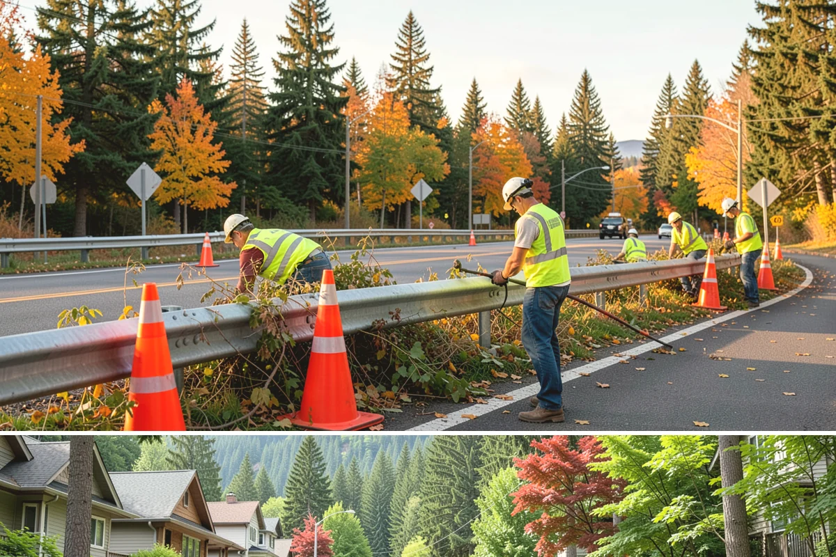 On-Call Maintenance Services in Darrington, Snohomish County, WA - Task orders flow throughout the year, with volume rising during spring growth and fall storm cleanup.