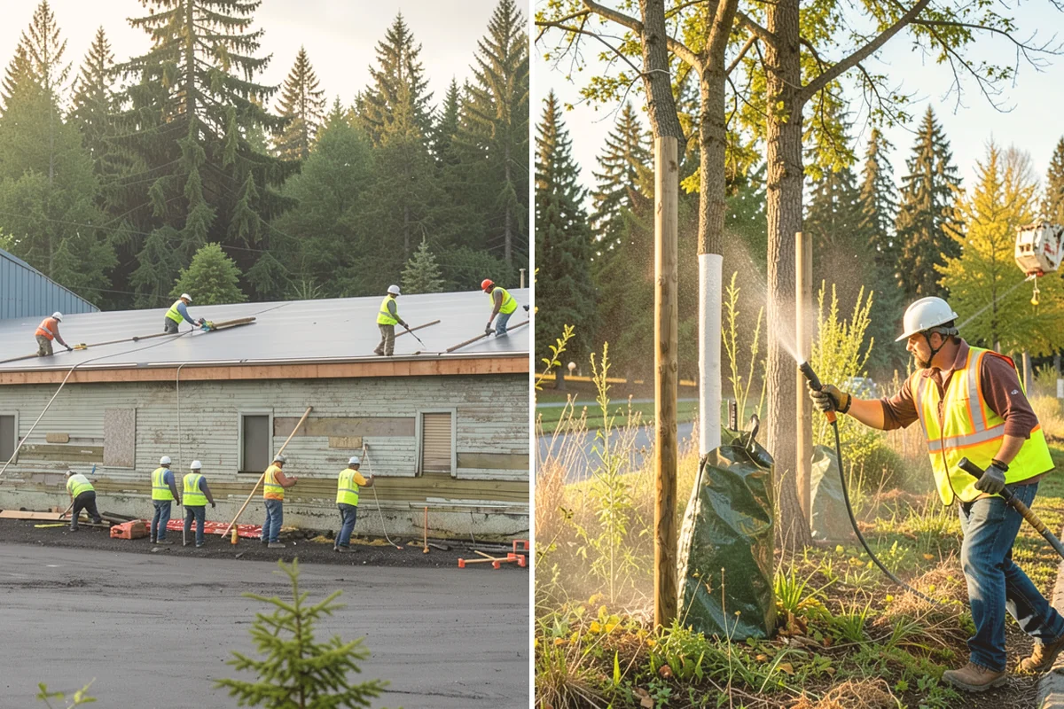 Open Space Mowing in Algona, King County, WA - Map mowing zones and sensitive areas with staff