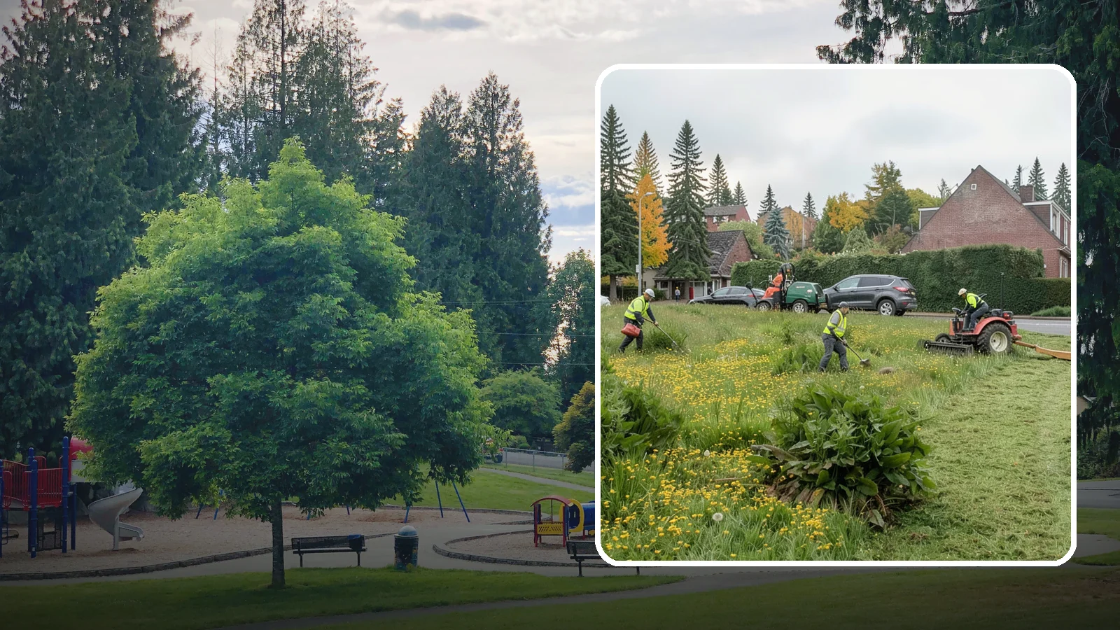 Open Space Mowing in Bonney Lake, Pierce County, WA - Scheduled mowing of meadows, fields, and open-space parcels for access, safety, and fire fuel reduction.