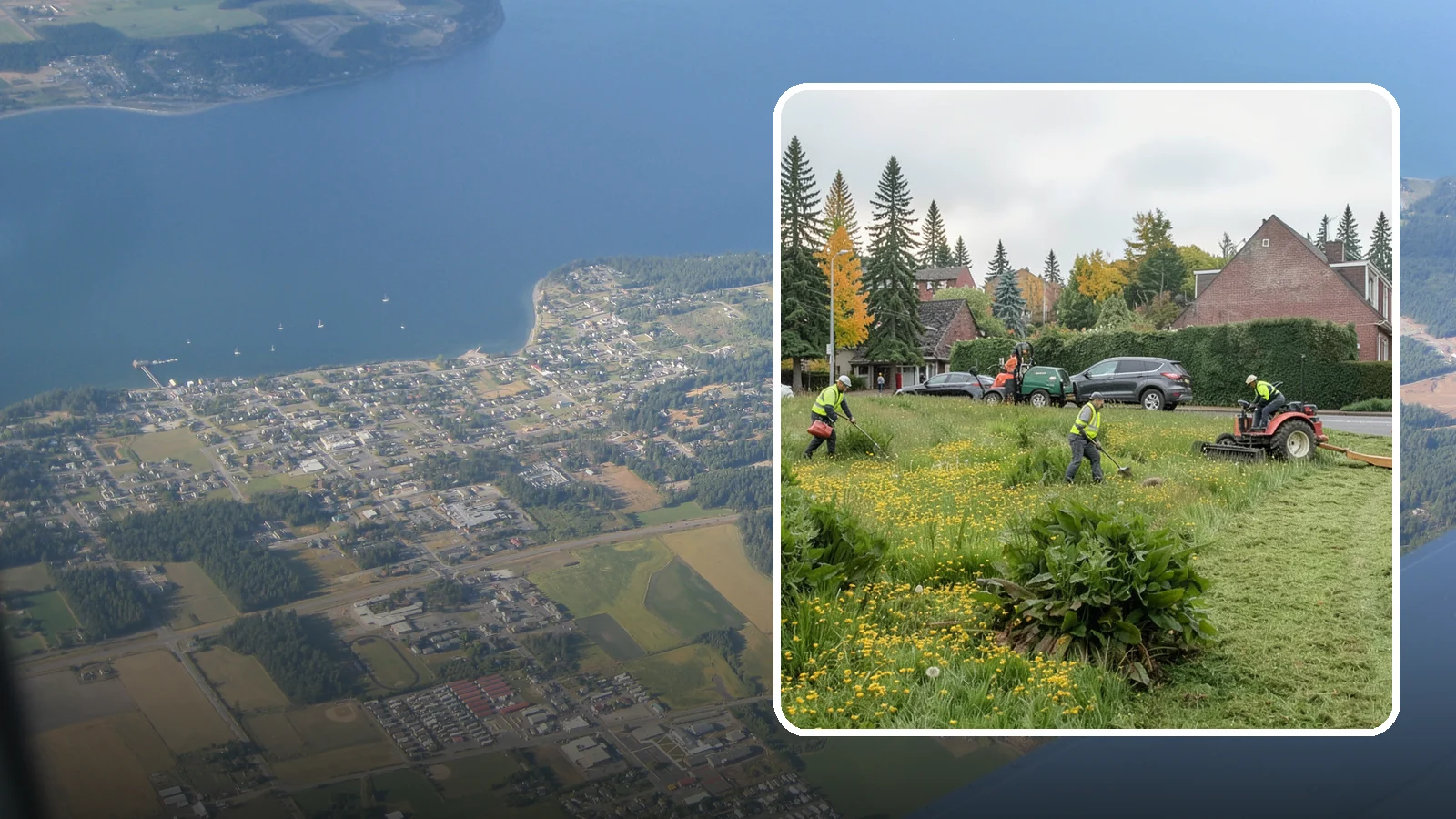 Open Space Mowing in Coupeville, Island County, WA - Scheduled mowing of meadows, fields, and open-space parcels for access, safety, and fire fuel reduction.