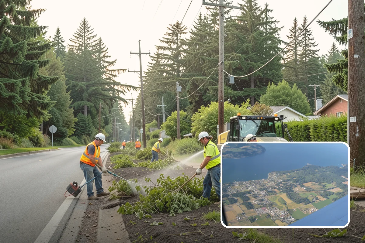 Open Space Mowing in Coupeville, Island County, WA - Reduces fire fuel loads across open parcels