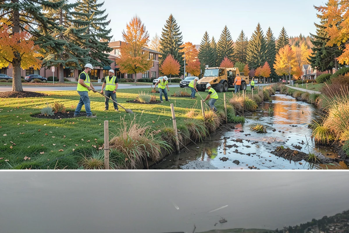 Open Space Mowing in Des Moines, King County, WA - Open-space mowing is timed to management-plan windows, with fuel-reduction cuts concentrated before the dry summer fire season.