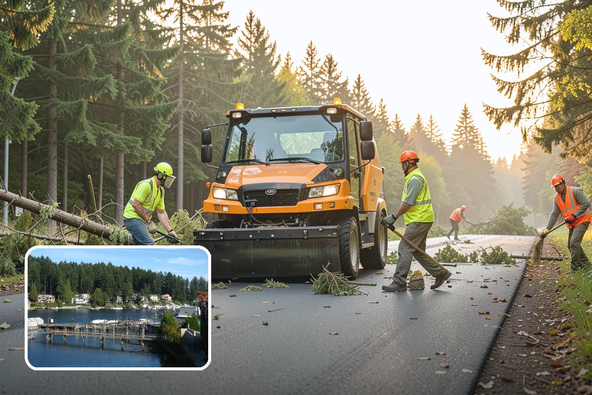 Open Space Mowing in Gig Harbor, Pierce County, WA - Reduces fire fuel loads across open parcels