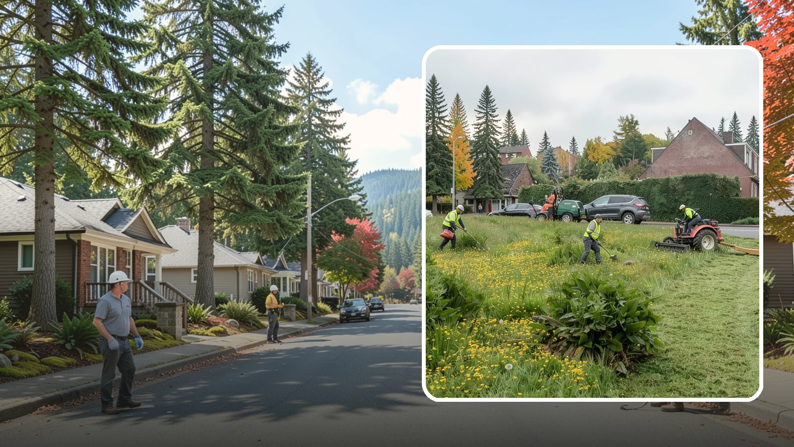 Open Space Mowing in Hunts Point, King County, WA - Scheduled mowing of meadows, fields, and open-space parcels for access, safety, and fire fuel reduction.