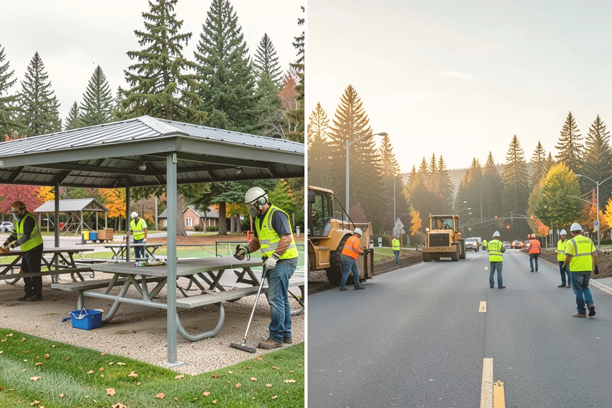 Open Space Mowing in Kent, King County, WA - Map mowing zones and sensitive areas with staff