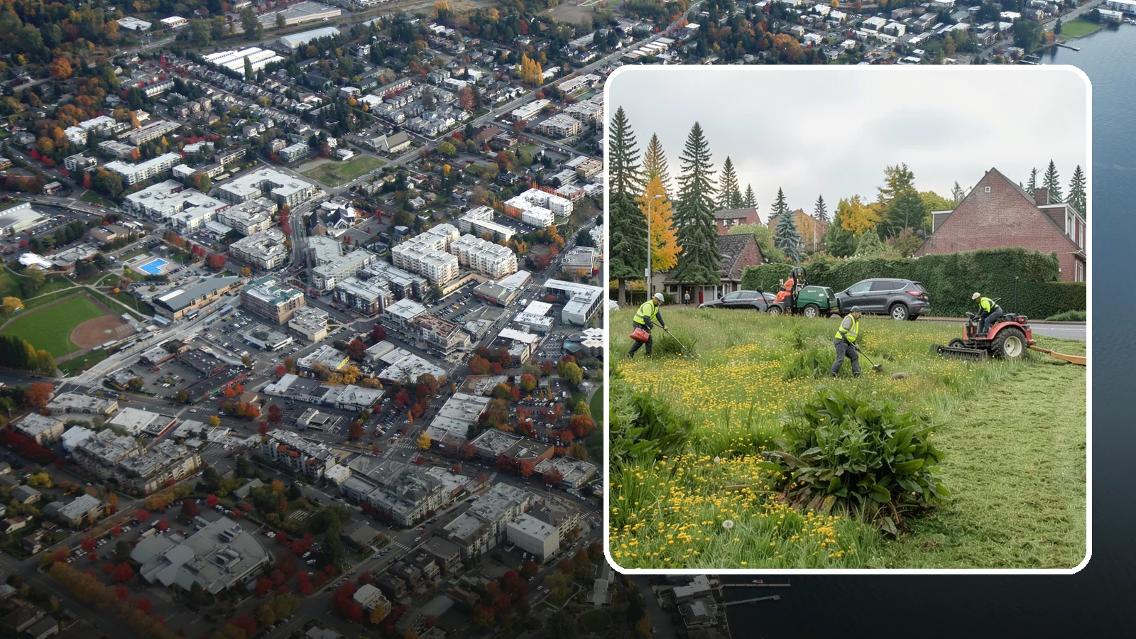 Open Space Mowing in Kirkland, King County, WA - Scheduled mowing of meadows, fields, and open-space parcels for access, safety, and fire fuel reduction.