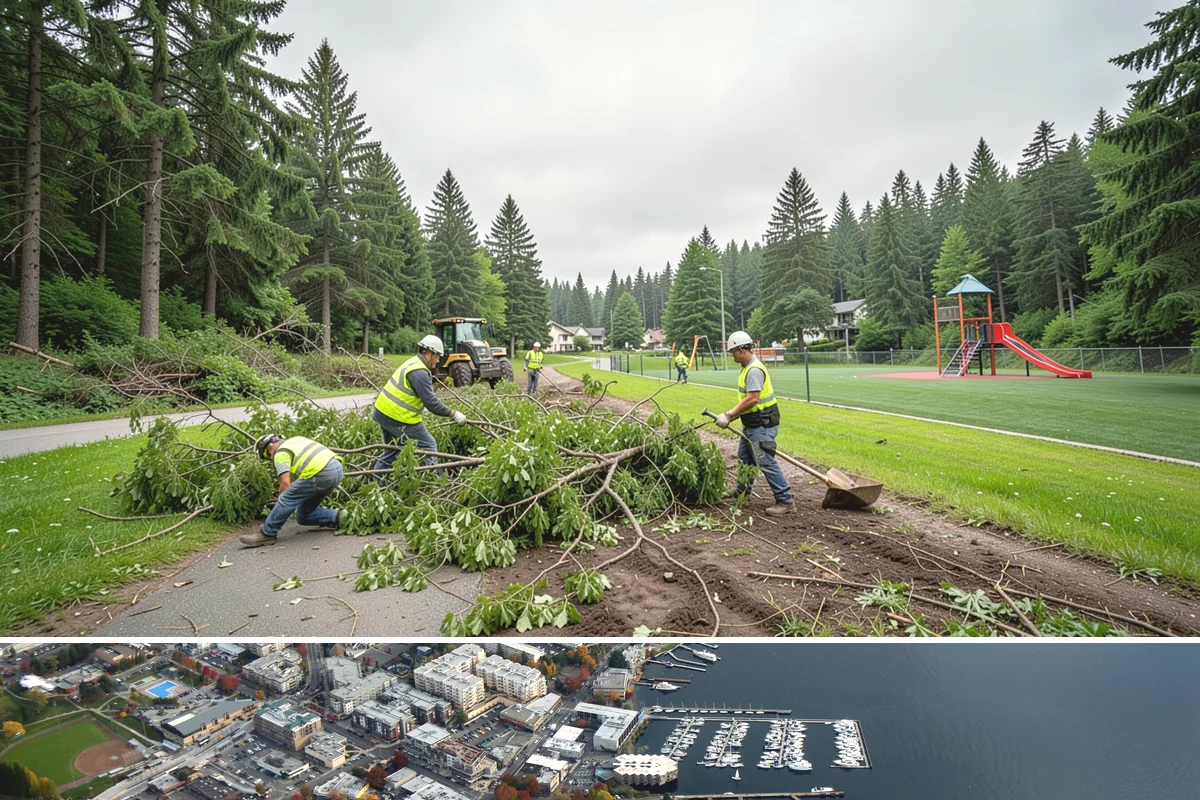 Open Space Mowing in Kirkland, King County, WA - Open-space mowing is timed to management-plan windows, with fuel-reduction cuts concentrated before the dry summer fire season.