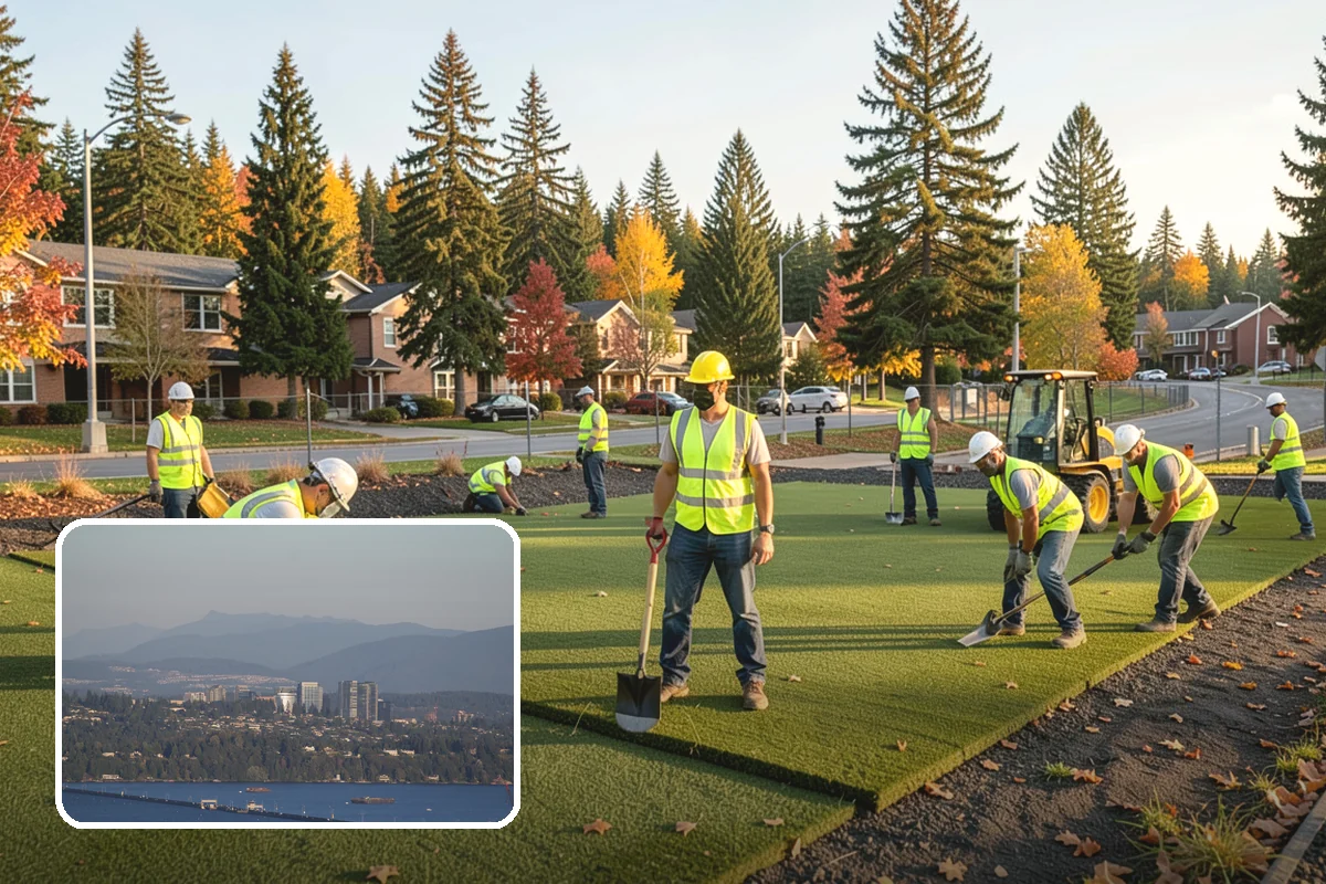 Open Space Mowing in Medina, King County, WA - Reduces fire fuel loads across open parcels