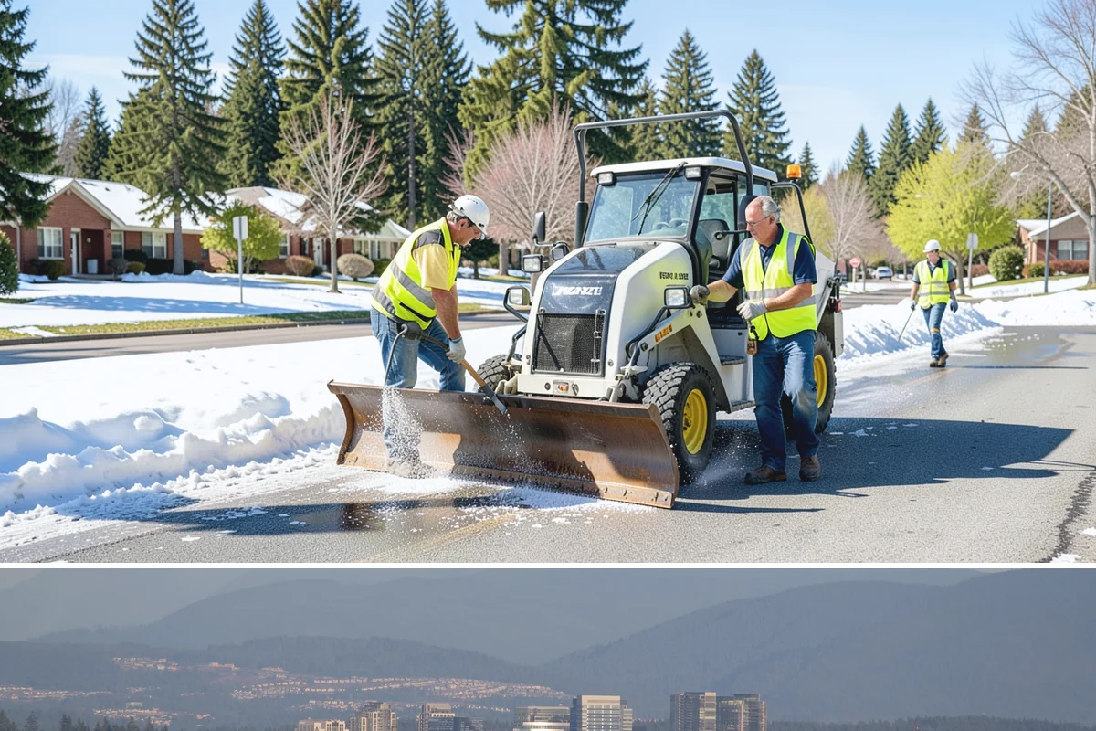 Open Space Mowing in Medina, King County, WA - Open-space mowing is timed to management-plan windows, with fuel-reduction cuts concentrated before the dry summer fire season.