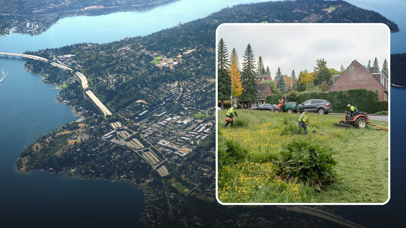 Open Space Mowing in Mercer Island, King County, WA - Scheduled mowing of meadows, fields, and open-space parcels for access, safety, and fire fuel reduction.