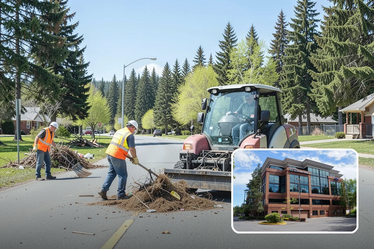 Open Space Mowing in Mountlake Terrace, Snohomish County, WA - Reduces fire fuel loads across open parcels