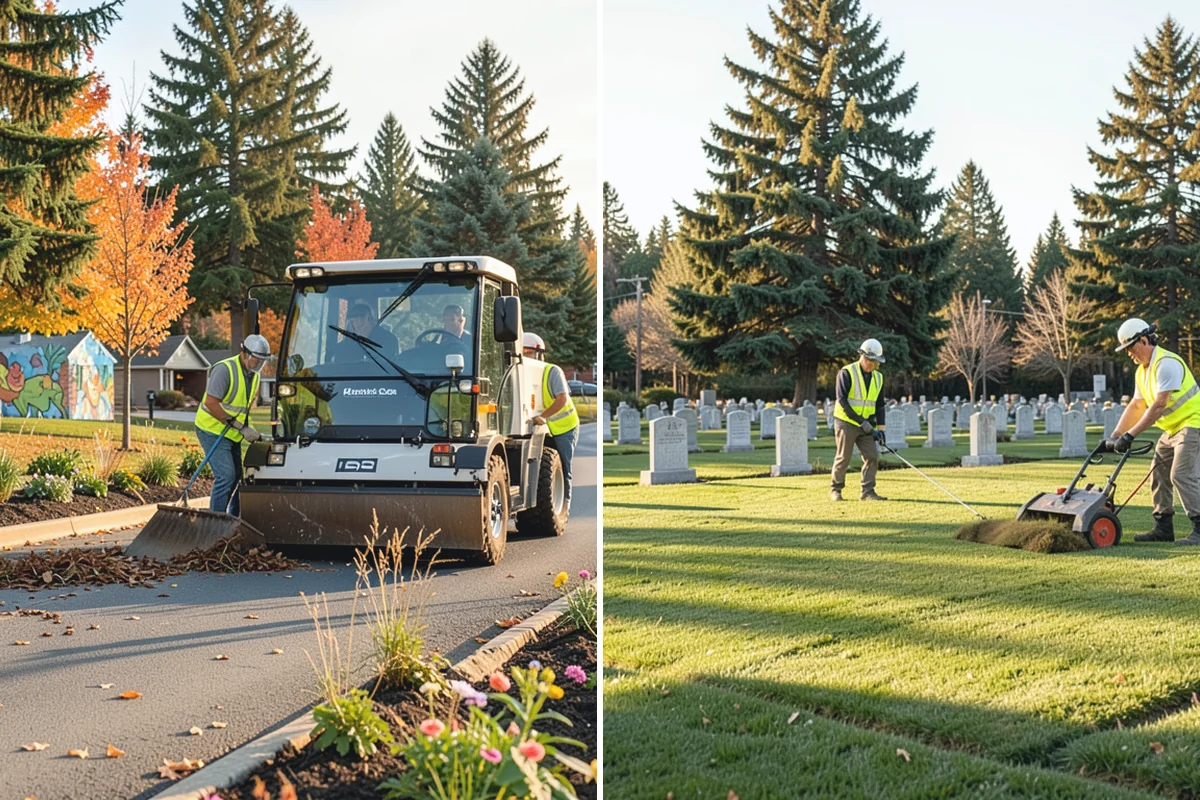 Open Space Mowing in Roy, Pierce County, WA - Map mowing zones and sensitive areas with staff