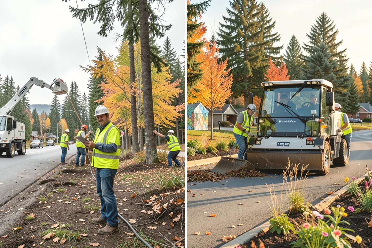 Open Space Mowing in Yarrow Point, King County, WA - Map mowing zones and sensitive areas with staff
