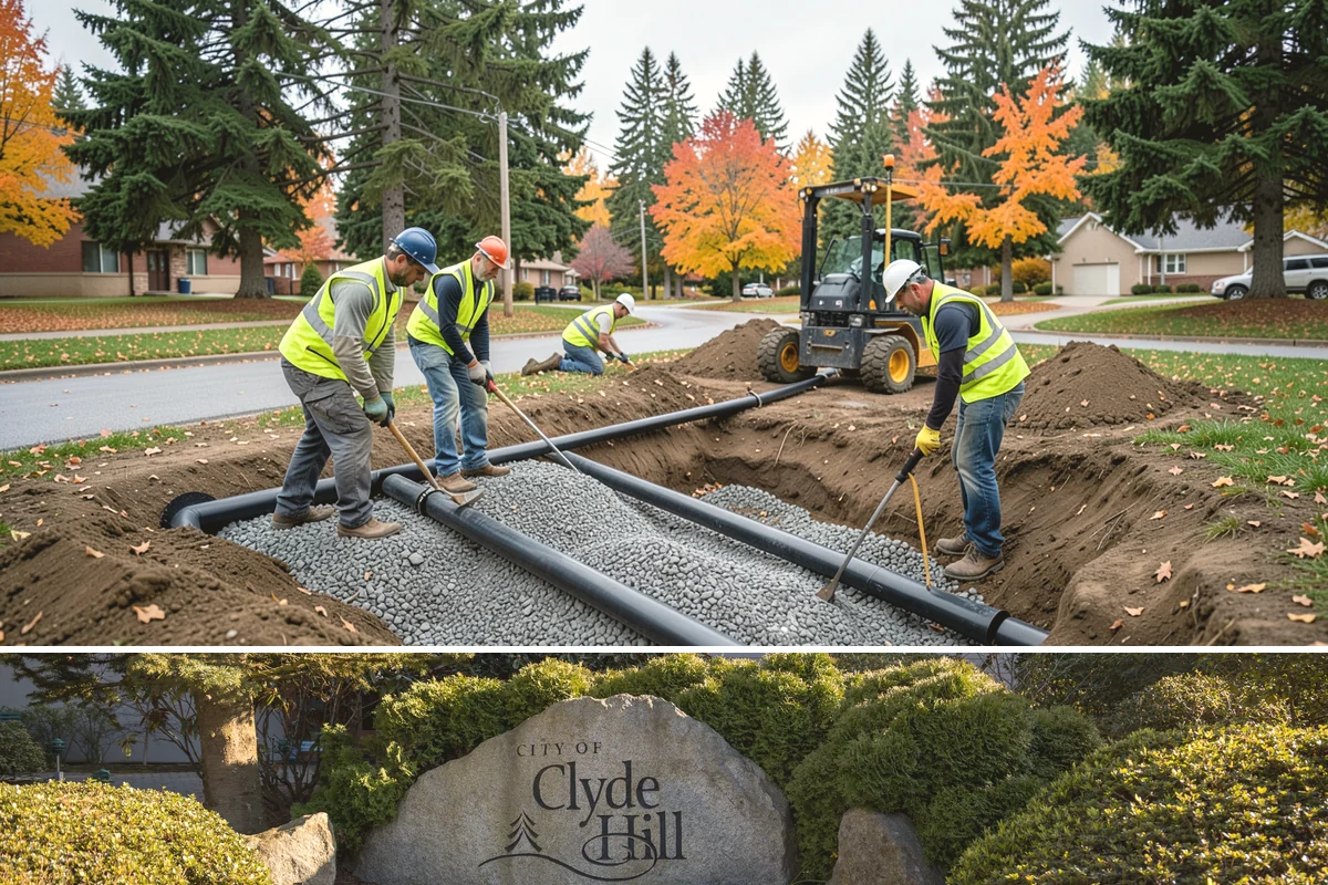 Outfall Maintenance in Clyde Hill, King County, WA - Dry-weather screening is most reliable during the summer, while flow and erosion inspections continue through the winter...