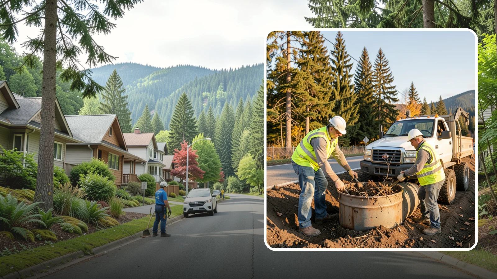 Outfall Maintenance in Darrington, Snohomish County, WA - Inspection and clearing of stormwater outfalls to maintain flow and detect illicit discharges.