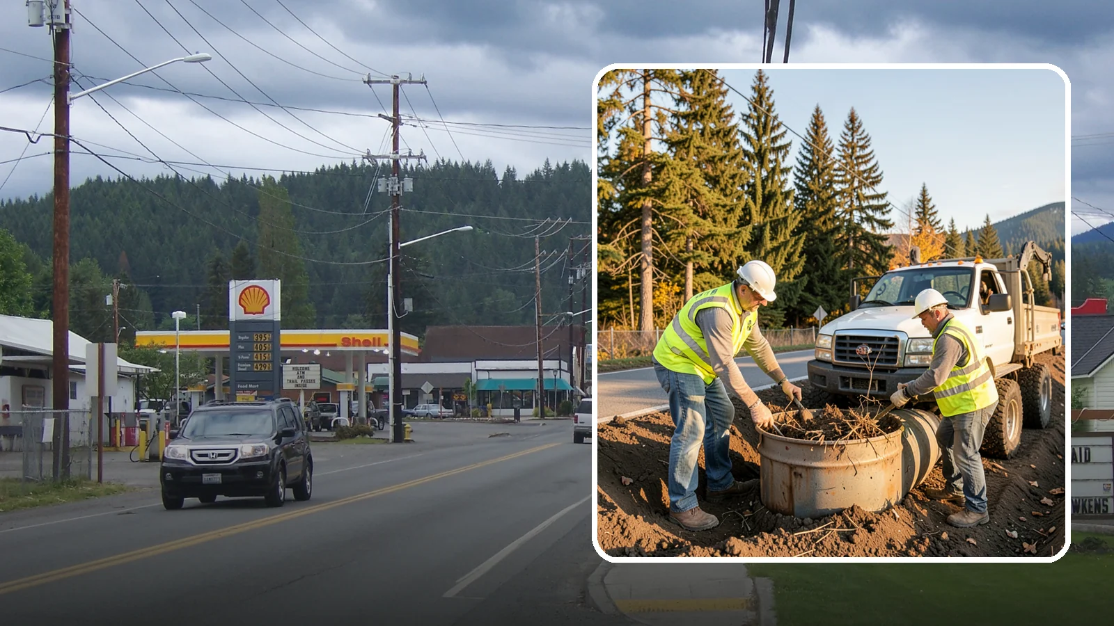 Outfall Maintenance in Granite Falls, Snohomish County, WA - Inspection and clearing of stormwater outfalls to maintain flow and detect illicit discharges.