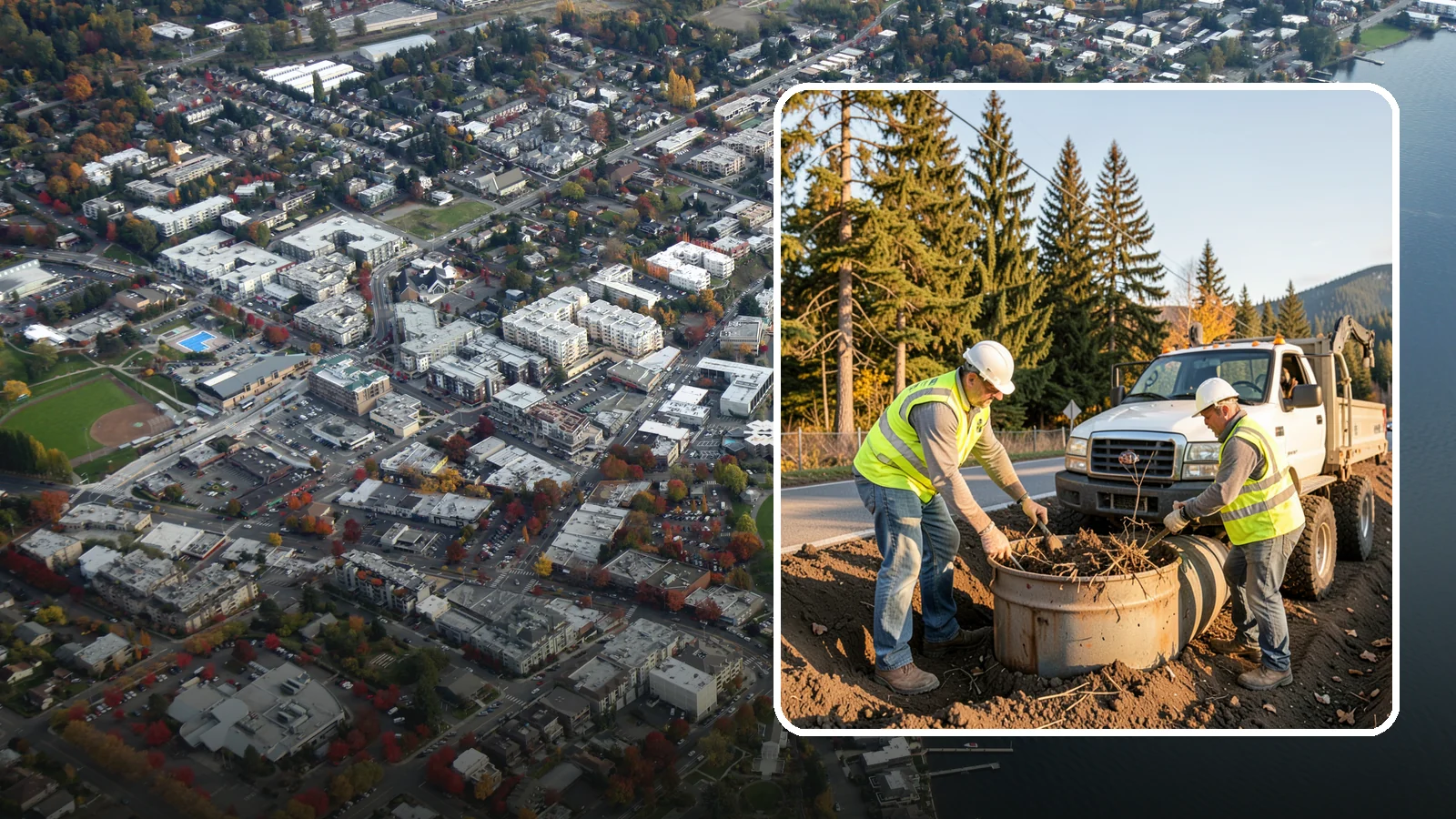 Outfall Maintenance in Kirkland, King County, WA - Inspection and clearing of stormwater outfalls to maintain flow and detect illicit discharges.