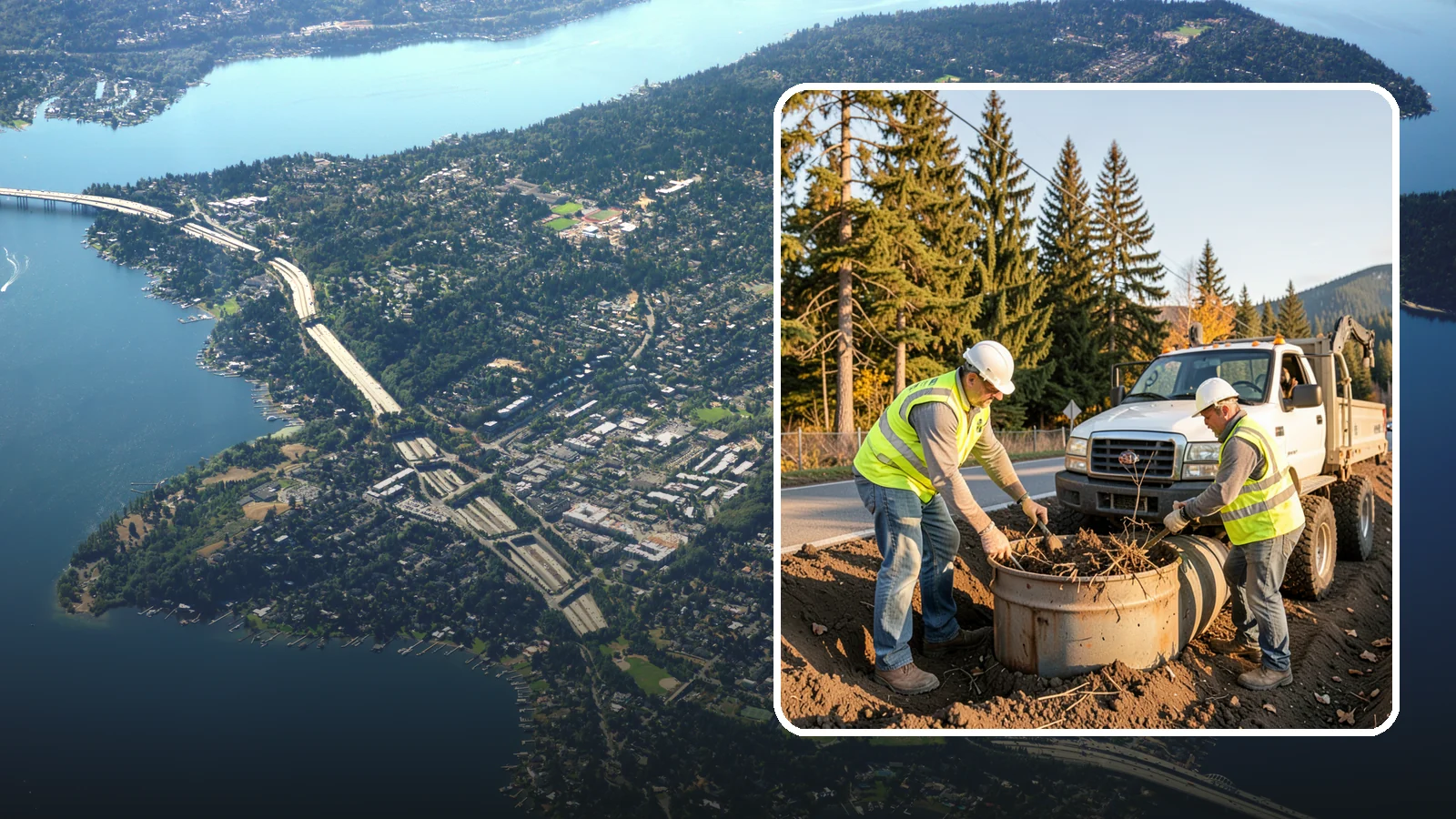 Outfall Maintenance in Mercer Island, King County, WA - Inspection and clearing of stormwater outfalls to maintain flow and detect illicit discharges.