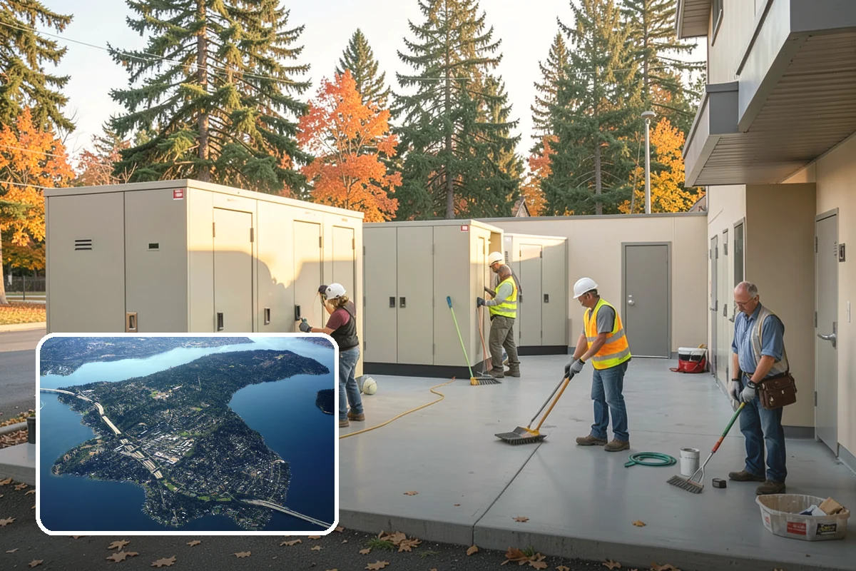 Outfall Maintenance in Mercer Island, King County, WA - Unobstructed outfalls that discharge as designed