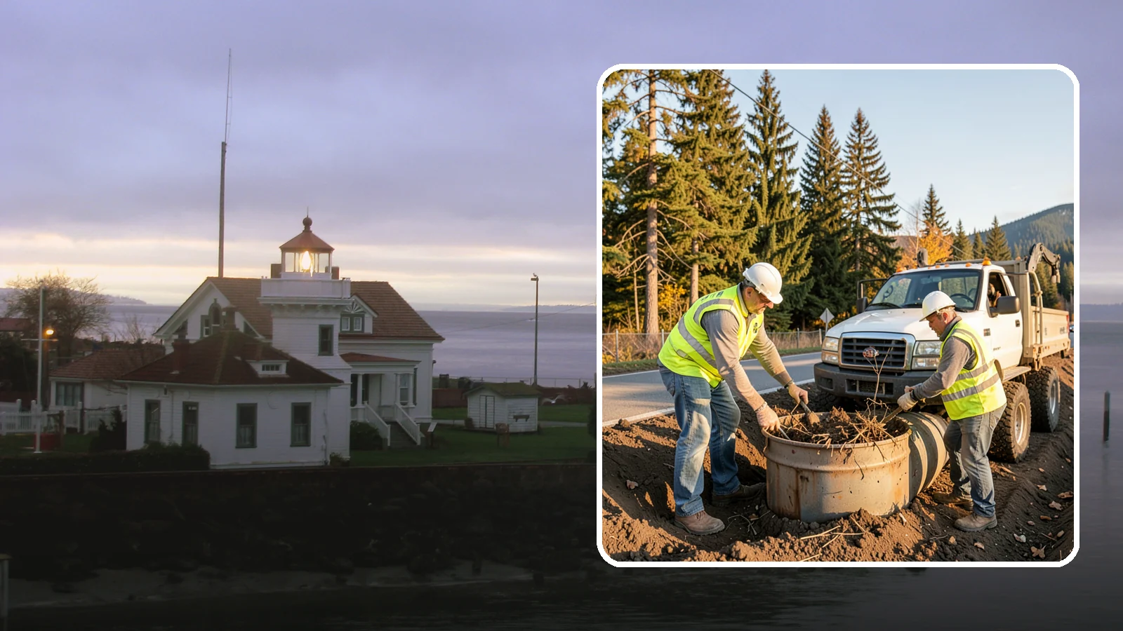 Outfall Maintenance in Mukilteo, Snohomish County, WA - Inspection and clearing of stormwater outfalls to maintain flow and detect illicit discharges.