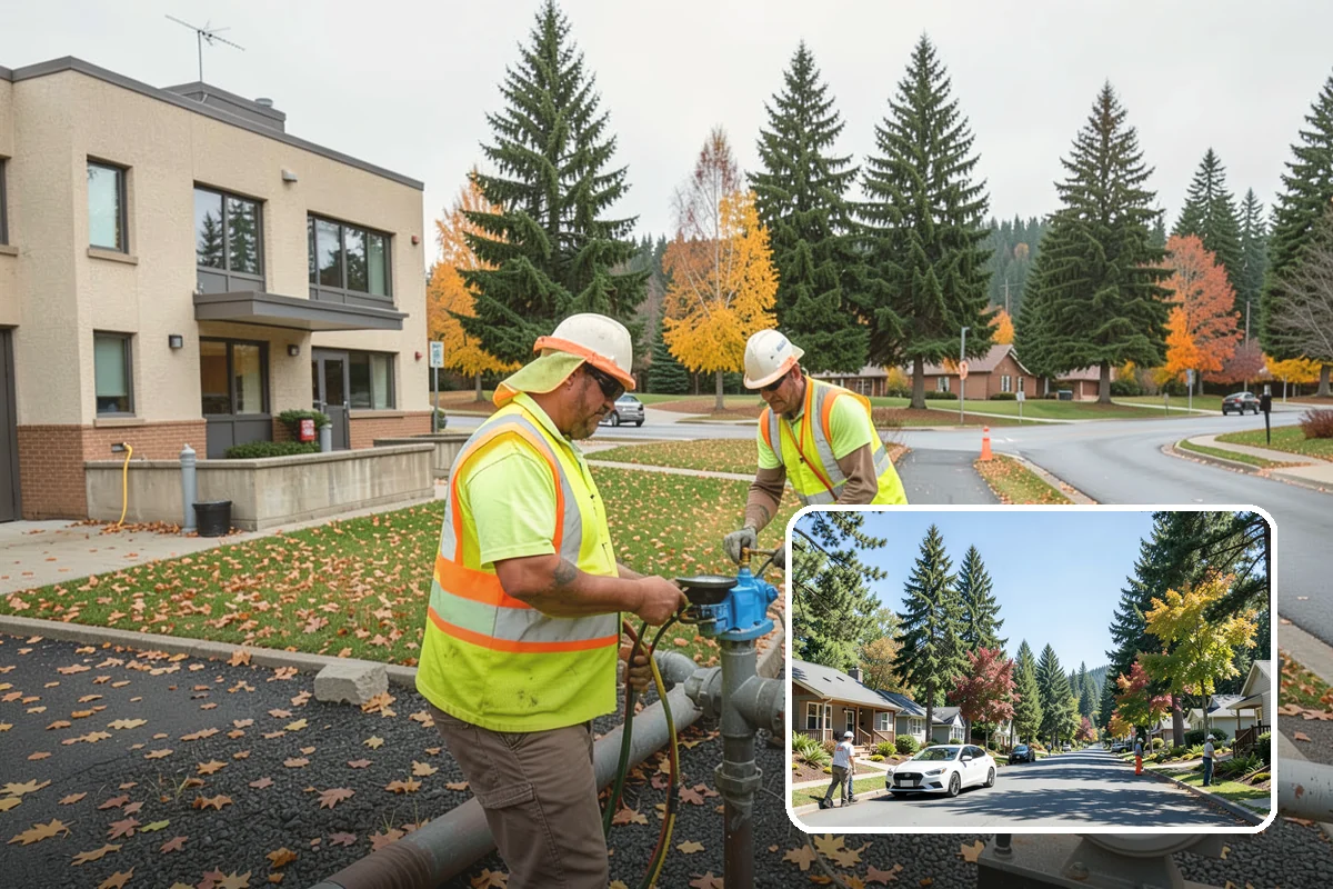 Outfall Maintenance in Orting, Pierce County, WA - Unobstructed outfalls that discharge as designed
