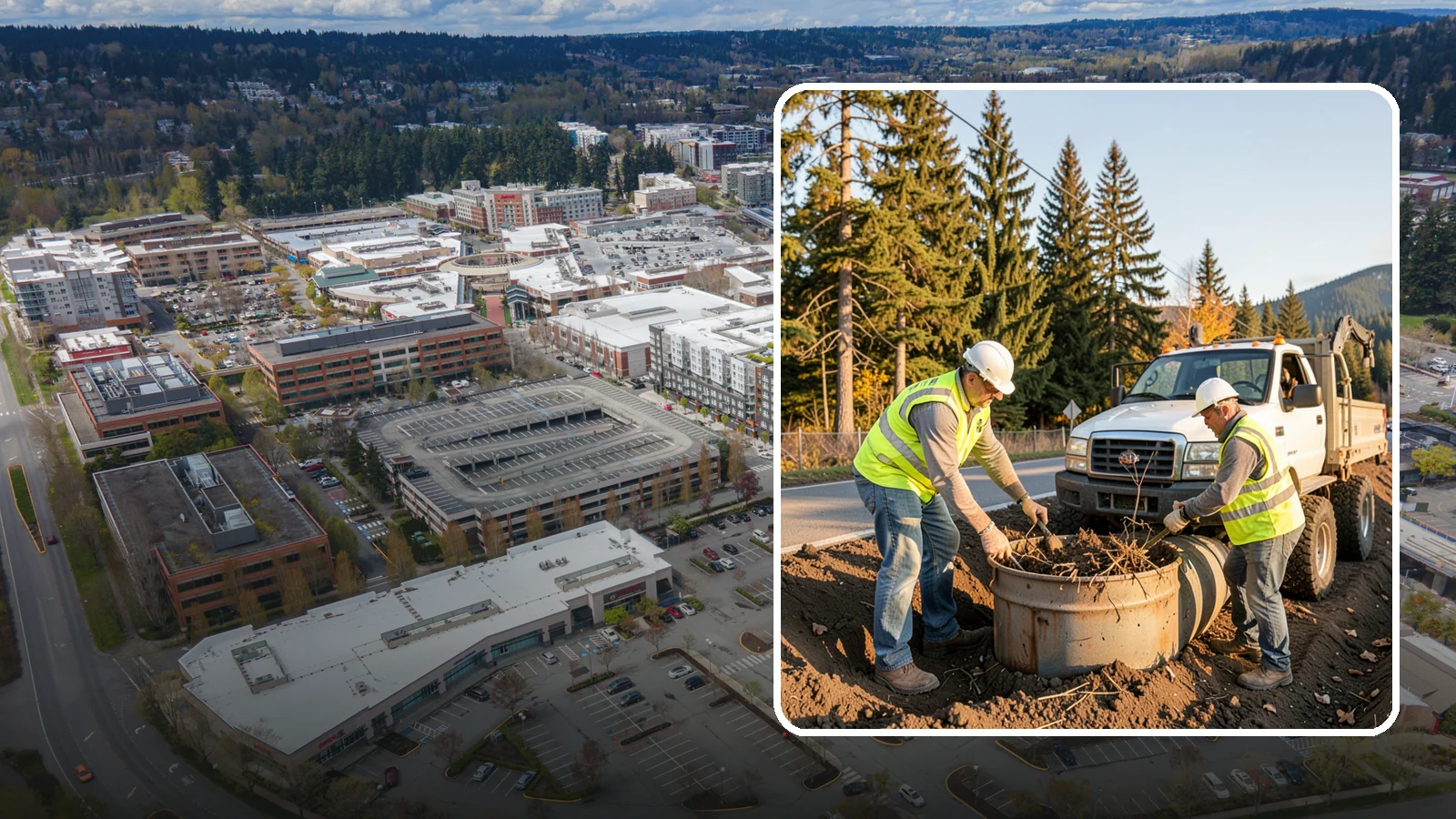 Outfall Maintenance in Redmond, King County, WA - Inspection and clearing of stormwater outfalls to maintain flow and detect illicit discharges.