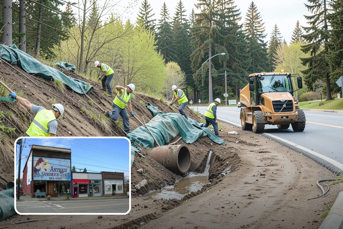 Outfall Maintenance in Ruston, Pierce County, WA - Unobstructed outfalls that discharge as designed