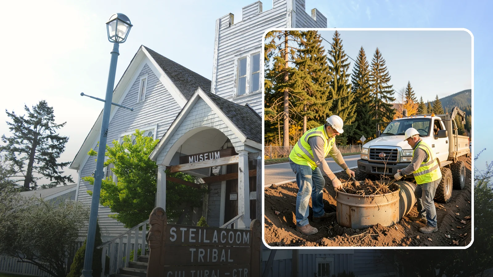 Outfall Maintenance in Steilacoom, Pierce County, WA - Inspection and clearing of stormwater outfalls to maintain flow and detect illicit discharges.