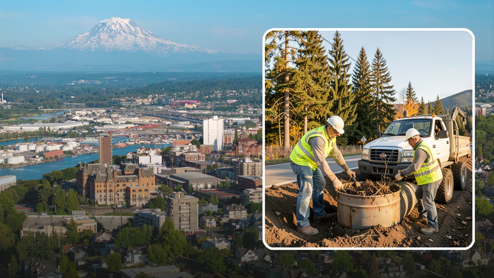 Outfall Maintenance in Tacoma, Pierce County, WA - Inspection and clearing of stormwater outfalls to maintain flow and detect illicit discharges.